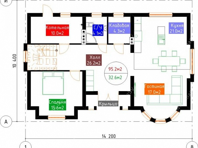 Дом Канцлер 14,2 х 10,4 м