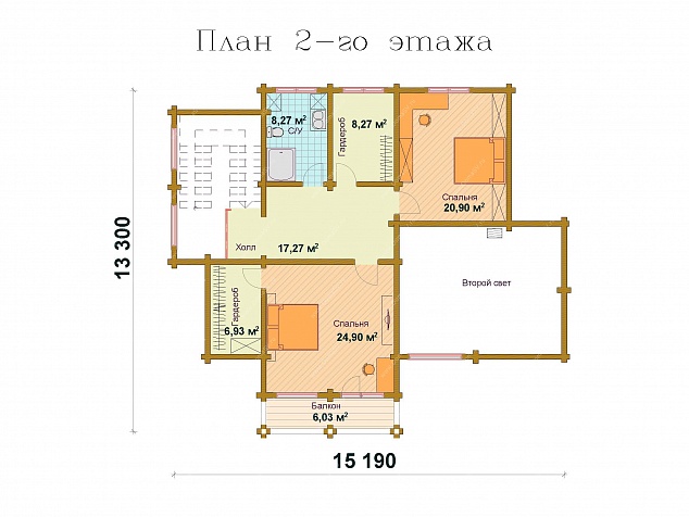 Дом Агломерат 15,2 х 14,8 м