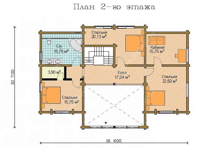 Дом Кварцит 15,6 х 16,4 м