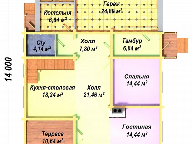 Дом Аметист 11 х 14 м