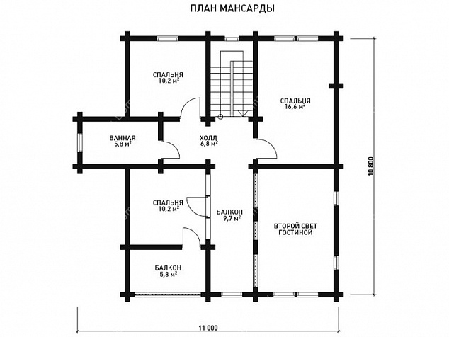 Дом-Баня Базилик 12,9 х 13,2 м